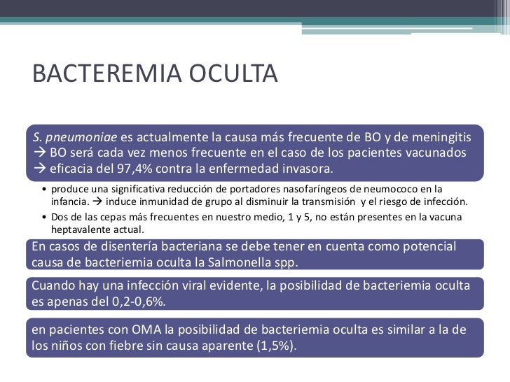 Bacteremia Oculta Pediatria Pdf